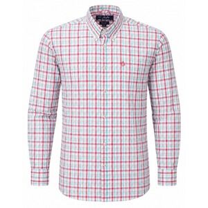 Wrangler George Strait Mens Red Turquoise Plaid Western Button Down Shirt Medium